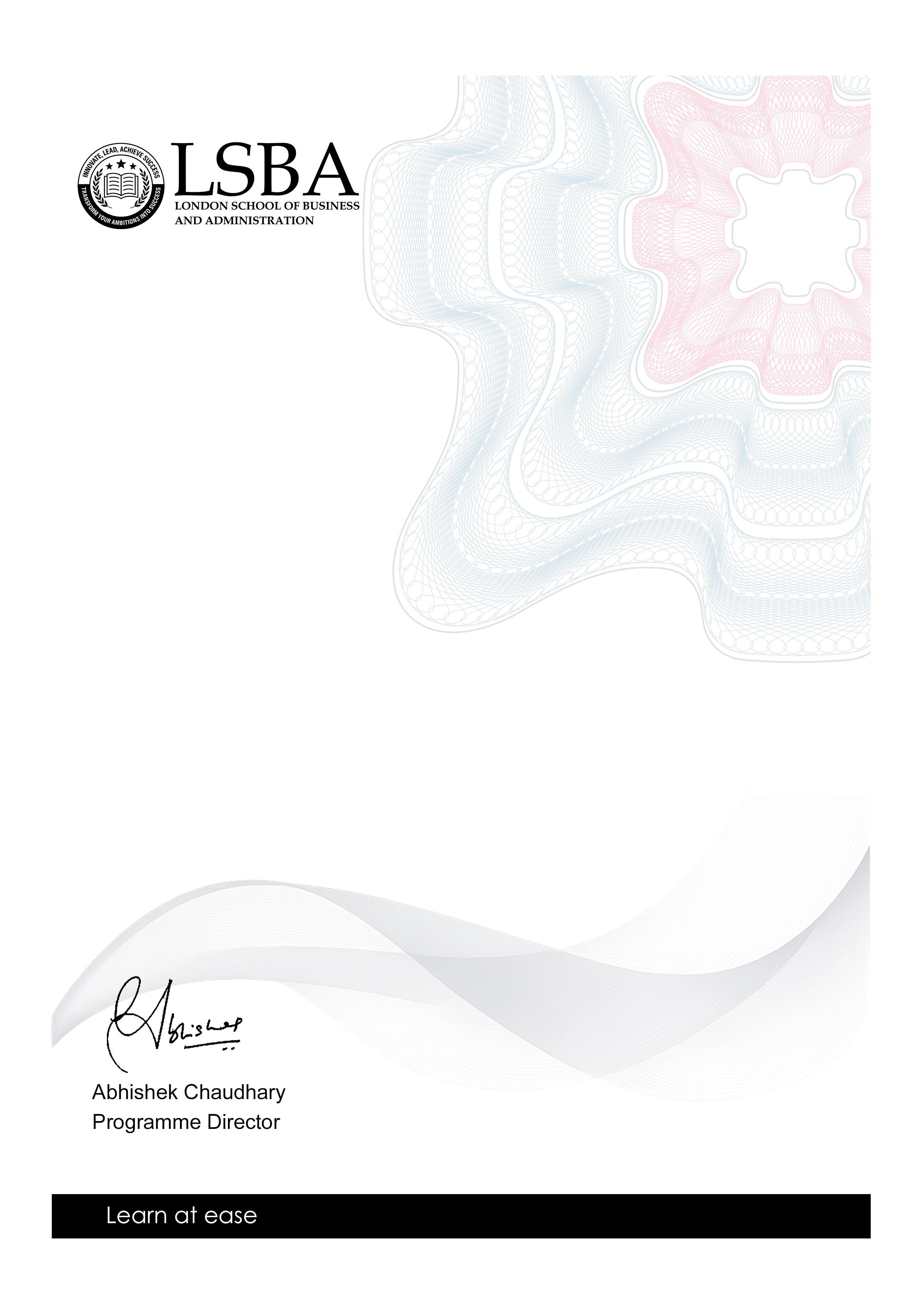 Sample Certificate Background